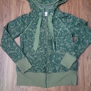 Cabi Full Zip Hoodie Jacket Flam-O Green Camo Size Small